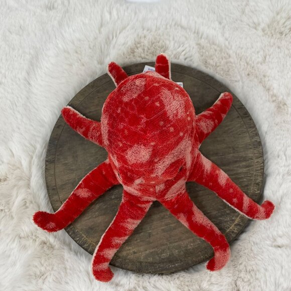Red Octopus Plush Toy By Aurora 8" Soft Cuddly Stuffed Animal Ocean Animals - Picture 3 of 7